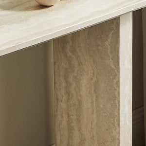 English Elm 55.12 Inch Faux Marble Mdf Console Table Slim Entryway Sofa Surface Modern Style W2582P385334