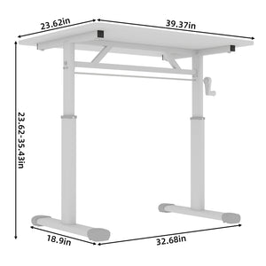 English Elm Adjustable Study Desk For Kids & Adults – Compact, Height-Adjustable Workspace, Modern Design Solutions W1935P338362