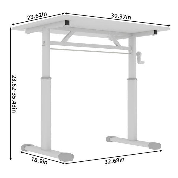 English Elm Adjustable Study Desk For Kids & Adults – Compact, Height-Adjustable Workspace, Modern Design Solutions W1935P338362