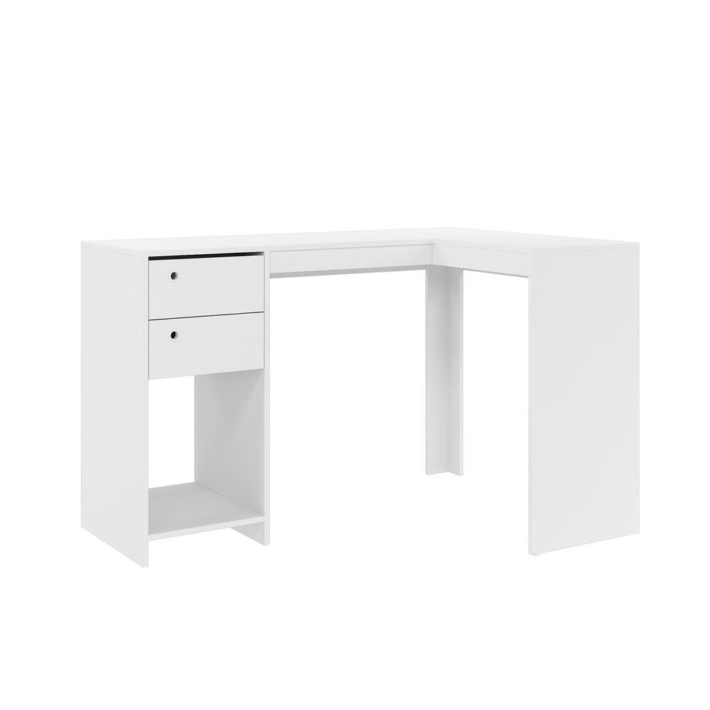 Manhattan Comfort Palermo Mid-Century Modern Desk White 41AMC6