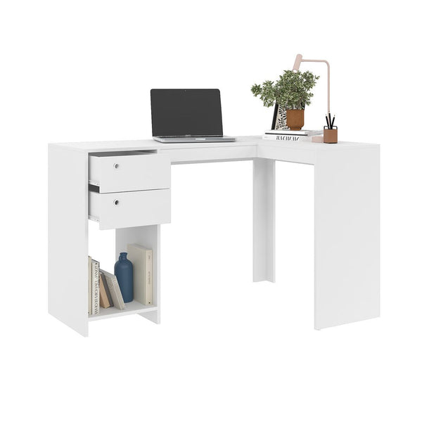 Manhattan Comfort Palermo Mid-Century Modern Desk White 41AMC6