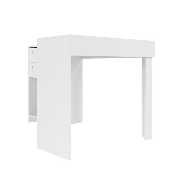 Manhattan Comfort Palermo Mid-Century Modern Desk White 41AMC6