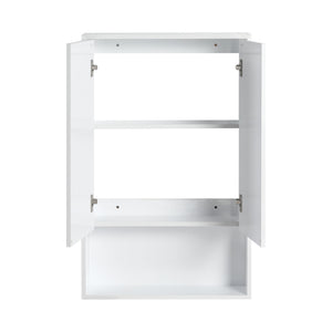 English Elm 24" Bathroom Wall Cabinet - Space-Saving Float Mount Design With Soft-Close Doors For Modern Homes W999P312052