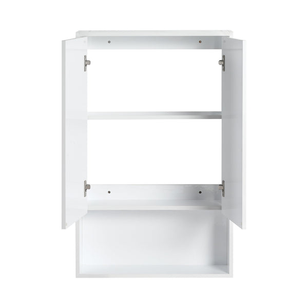 English Elm 24" Bathroom Wall Cabinet - Space-Saving Float Mount Design With Soft-Close Doors For Modern Homes W999P312052
