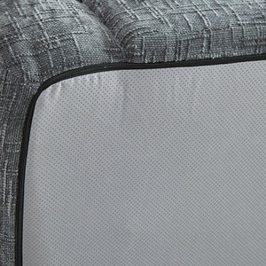 English Elm 87-inch Curved Chenille Convertible Sofa Recliner Bed with Pull-out Base for Living Room Grey W3505P452805