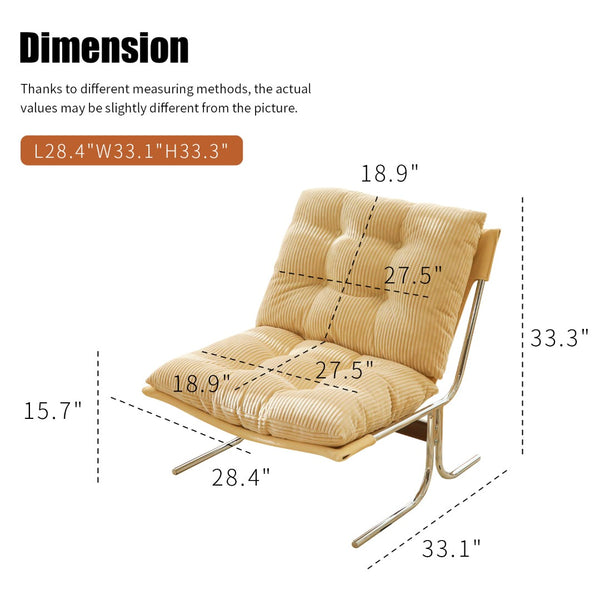 English Elm Modern Wingback Accent Chair Faux Leather Upholstery Chrome X Frame Living Room Cream W2105P440977