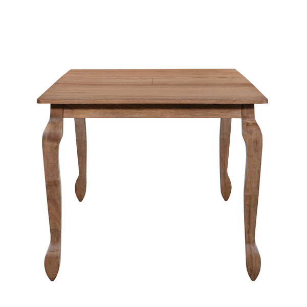English Elm Christopher Knight Home® - EXT. EXT. DINING TABLE with French Country Cabriole Legs, Butterfly Leaf Expandable Rustic Chic 79.65" Walnut N771P355876T