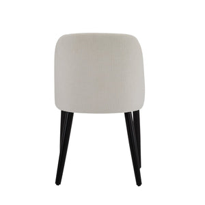 English Elm Dining Chair Set of 2 Mid-century Walnut Wood Frame Upholstered Seat and Back Beige N771P237031M