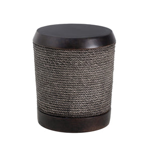 English Elm Outdoor Mgo Speckled Pedestal Side Table Retro Bohemian Accent for Patio or Living Room N765P382584B