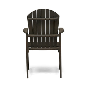 English Elm Christopher Knight Home® - Outdoor Acacia Wood Adirondack Dining Chairs Set of 2 — Weather-Resistant Patio Armchairs with Rustic Charm and Comfort Grey 64844.00GRY