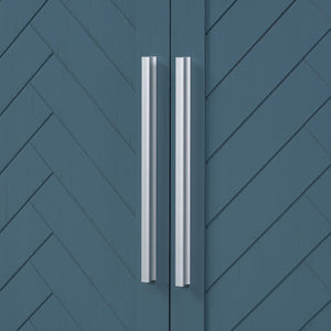 English Elm TREXM Elegant Sideboard Buffet Cabinet with Adjustable Shelves, Spacious Storage, Silver Handles, 60" Antique Blue N715P192557M