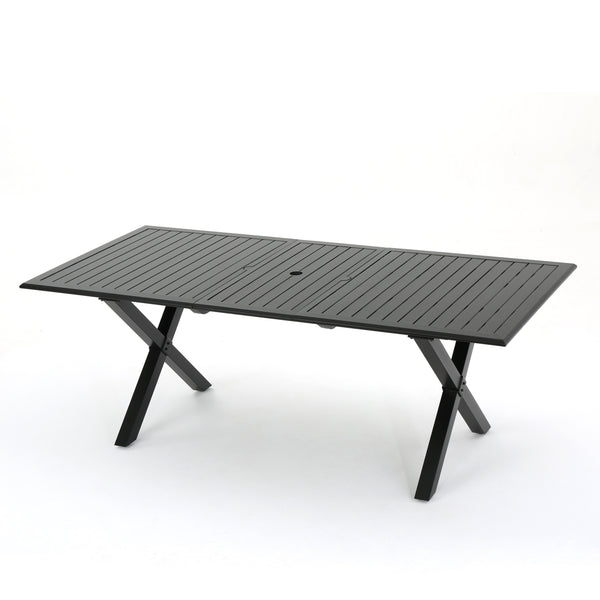 English Elm Christopher Knight Home® - Outdoor Expandable Cast Aluminum Rectangular Dining Table - Elegant, Weather-Resistant Design! N768P348384B