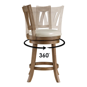 OSP Home Furnishings Miller Counter Stool Cream/Medium Oak