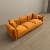 English Elm Ashcroft Furniture - Arlo Burnt Orange Velvet Sofa