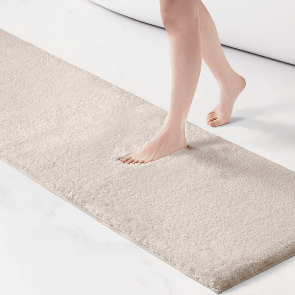 JLA Home Madison Park Signature - Bath Rug Ultra-Plush Microfiber Bath Mat with Quick-Dry Technology, Non-Skid Backing, OEKO-TEX Safe Natural MPS72-385