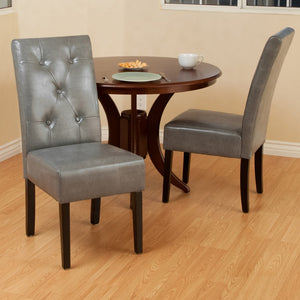 Christopher Knight Home® - Noble House - Taylor Grey Bonded Leather Dining Chair - Set of 2