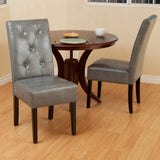 Christopher Knight Home® Set of 2 Taylor Grey Bonded Leather Dining Chairs