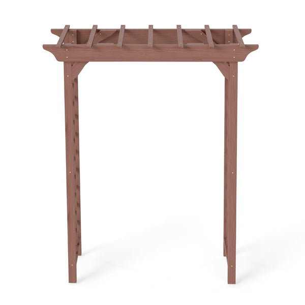 English Elm Wooden Garden Arch Solid Lattice Frame for Climbing Vines Weddings and Backyard Decor W2640P356950