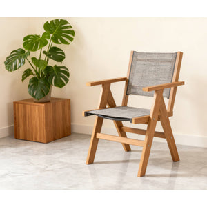 English Elm Lounge Outdoor Teak-Style Chair - Weather-Resistant, Stackable Recliner For Patios & Gardens W2085P364097