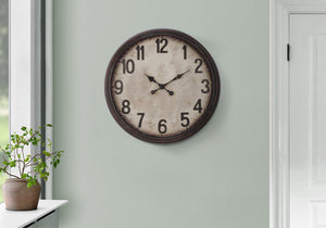 English Elm Clocks, 20" Antique Brown Wall Clock - Timeless Style With Quiet Movement For Any Room Decor B2710P287084