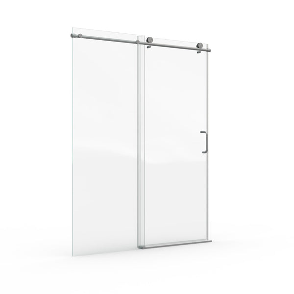 English Elm Top Rail Brushed Nickel Finish for Frameless Sliding Shower Doors Smooth Glide W1920P416270