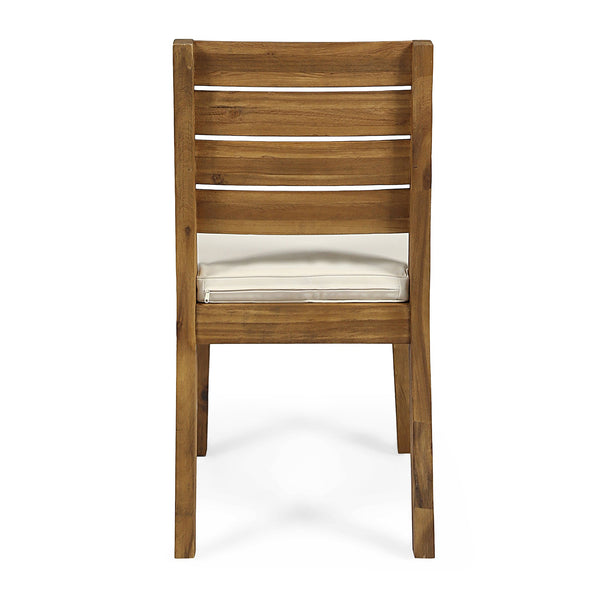 English Elm Christopher Knight Home® - 6 Acacia Wood Outdoor Dining Set with Handwoven Rattan Legs, 6-Piece Table Bench and Chairs for Patio Beige,Brown,Natural,Teak N773OD00040B