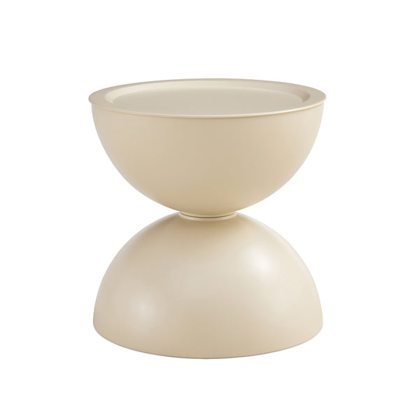 English Elm Milk White Marble-Look Round Coffee Table With Movable Top & Integrated Cat Bed For Stylish Living W370P170340