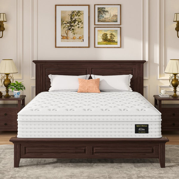 English Elm 12'' King Hybrid Mattress Pocket Coils Memory Foam Ergonomic Fiberglass Free Support B2716P383557