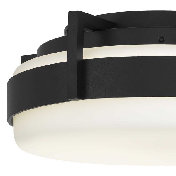 English Elm 15 Inch Led Flush Mount Ceiling Light with Etched Glass Diffuser for Any Room B370P399052