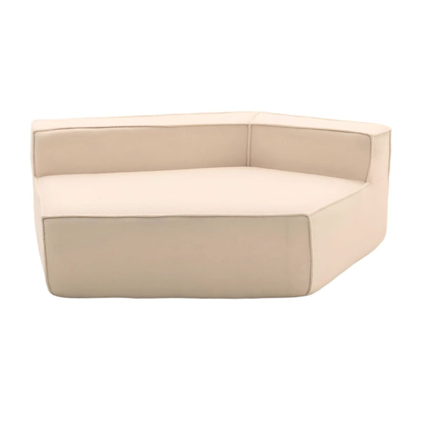 English Elm Beige Teddy Fleece Modular Floor Lounge Chair Foam Cushioned Cozy Dorm Living Room W3326P354557