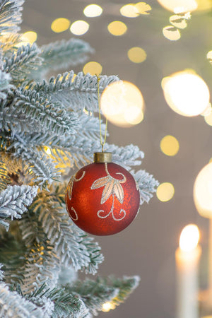English Elm D3" Elegant Glass Christmas Ball Ornaments Set Of 12 For Timeless Holiday Decor & Party Displays W2078P247877