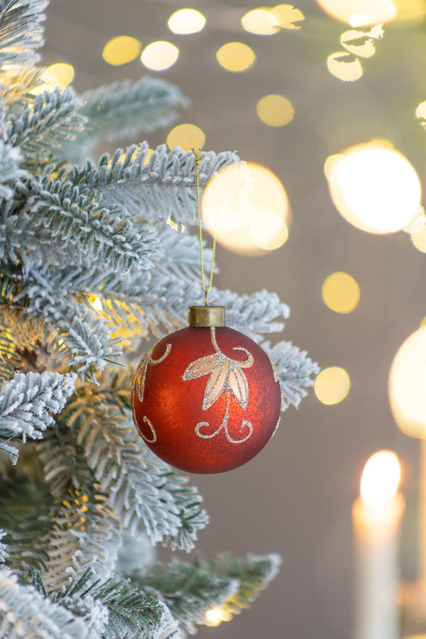 English Elm D3" Elegant Glass Christmas Ball Ornaments Set Of 12 For Timeless Holiday Decor & Party Displays W2078P247877