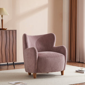 English Elm Christopher Knight Home® - Lucia Velvet Wingback Armchair with Pocket Spring Cushion, Mid-Century Birch Legs, Luxe Comfort Light Purple 31.5 L x 30.75 W x 30.5 H N776P205426P