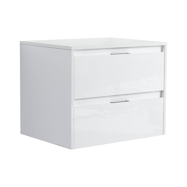 English Elm 24" Bathroom Wall Cabinet - Modern Floating Design With Soft-Close Drawers For Space-Saving Storage W999P312101