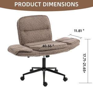 English Elm Stylish Barrel Swivel Accent Chair Upholstered Seat with Storage for Vanity or Dining W3248P424652