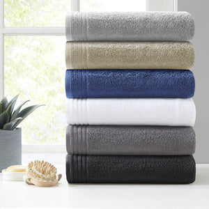 English Elm 100% Cotton Quick Dry 12-Piece Bath Towel Set - Zero Twist Duet, Soft Absorbent Bath/Hand/Washcloths B035P294208