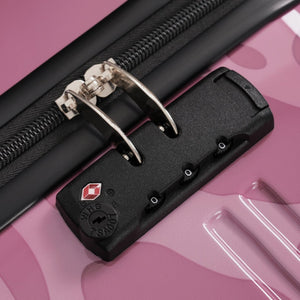 English Elm Hardshell Polycarbonate Luggage Set Three Piece Tsa Lock Spinner Travel Suitcases Pink Purple N732P306618H