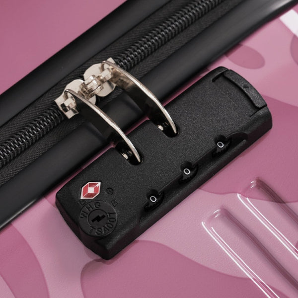 English Elm Hardshell Polycarbonate Luggage Set Three Piece Tsa Lock Spinner Travel Suitcases Pink Purple N732P306618H