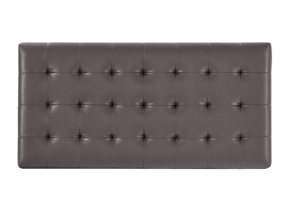 English Elm Tufted Faux Leather Button Top Coffee Table with Metal Legs for Modern Living Rooms B2748P493810