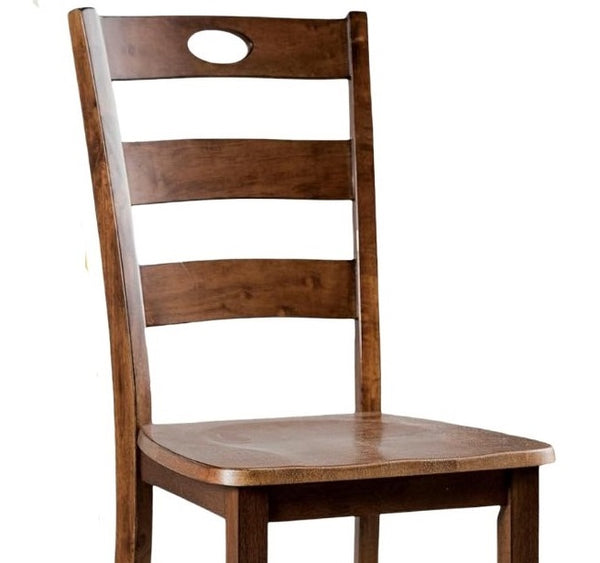 English Elm Transitional Counter Height 3pc Dining Set with USB Charging, Storage Shelves & Padded Seats Walnut 42 L x 41 W x 13 H B2741P381507