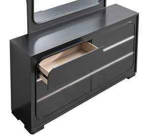 English Elm Milan Modern White Dresser with Integrated Led Lighting and Full Extension Drawers Wenge B078P497941