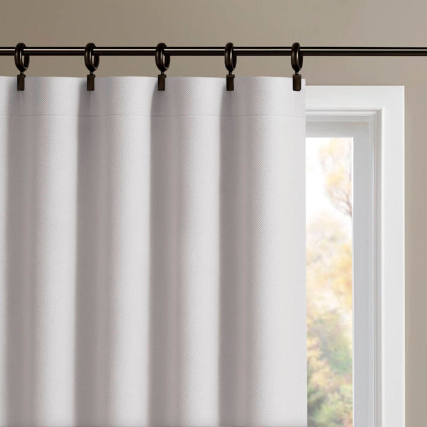 English Elm 2-pk Blackout Curtain Panels Quilted Thermal Noise Reducing Bedroom Privacy Drapes White B035P496615