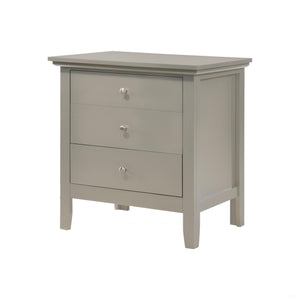 English Elm Chic Silver Champagne Nightstand with Zero Assembly, Compact 26"H x24"W x18"D, Durable Elegant Finish B078108305