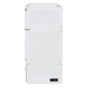 English Elm Full Size Wall Murphy Bed Cabinet with Storage Drawer and Built-in Usb Charging White N708P205903K