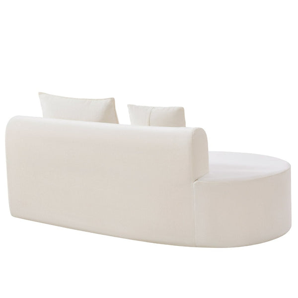 English Elm 138.6" Curved Modular Sectional Sofa Low Profile High Density Foam Living Room Lounge Beige N767P366006B