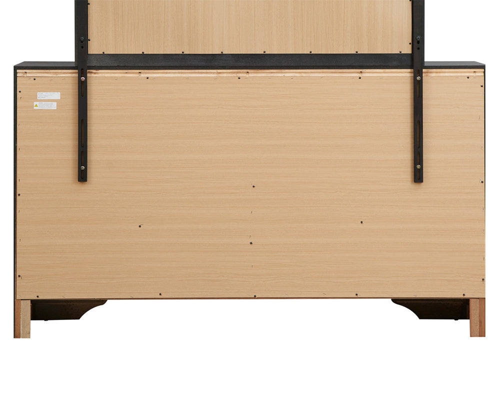 English Elm Madrid 6-Drawer Chest with Felt-Lined Full-Extension Drawers, Modern Laminate Wood Grain Finish Gray 43 L x 66 W x 20 H B078P285997