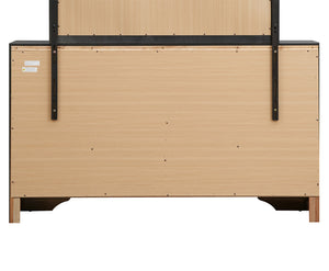 English Elm Madrid 6-Drawer Chest with Felt-Lined Full-Extension Drawers, Modern Laminate Wood Grain Finish Gray 43 L x 66 W x 20 H B078P285997