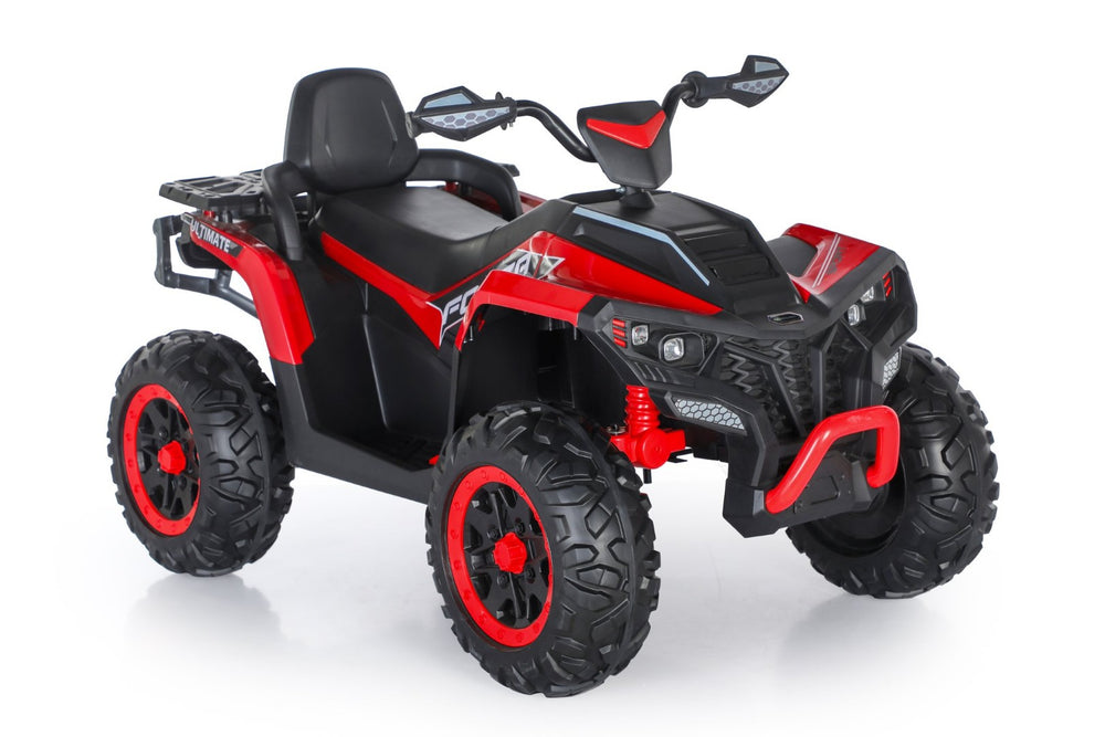 English Elm Kids Electric Atv Two Seat 24v Four Wheel Drive Ride on with Spring Suspension Eva Tires Red W1620P271405