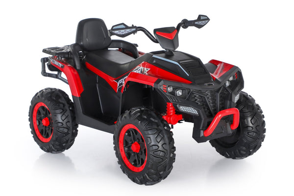 English Elm Kids Electric Atv Two Seat 24v Four Wheel Drive Ride on with Spring Suspension Eva Tires Red W1620P271405
