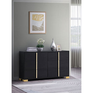 English Elm Medici Black 6-Drawer Dresser - Modern Storage Solution With Stylish Design & Ample Space For Essentials B062P353273